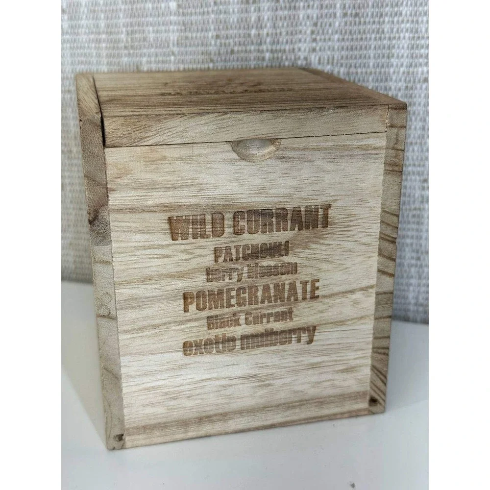 Bungalow Fragrance Collection Wooden Engraved Storage Box‎ 057 (93)